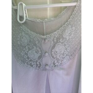 Vintage‎ Vanity Fair Nightgown Sleep Gown Sz 32 Pale Blue Nylon Granny Core Lace
